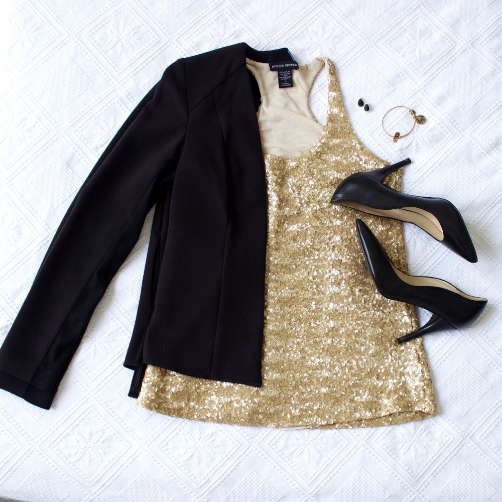 Gold Sequin Tank